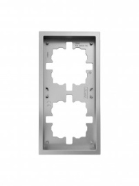 Lezard Рамка 2-мест горизонтальная серый матов. ZIMA 704-7400-147