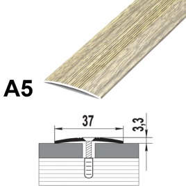 Порог-стык А5 087 Дуб беленый 1350х37 ПС 03.1350.087