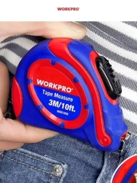 Рулетка 3м х 16мм двухстороняя метр. шкала WORKPRO (WP61040)