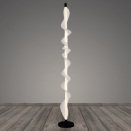 Торшер напольный К38707/1F черный/белый 