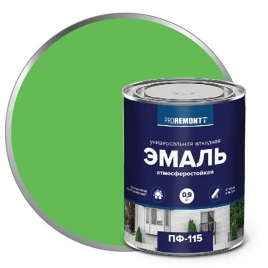 Эмаль ПФ-115 PROREMONTT Салатовый 0,9кг