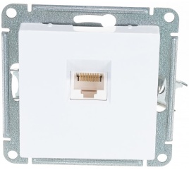 SchE Механизм розетки компьютерной RJ45 белый ATN000183