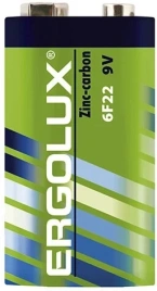 Эл-т питания  Ergolux солевой 6F22 1шт