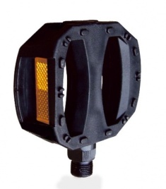 Педали пластиковые детские, 78х88мм, ось 9/16", черные