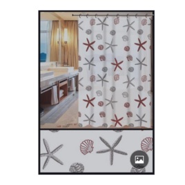 Штора для ванной 180х180см (PEVA) FASHUN