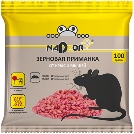 Средство от крыс и мышей 100гр. зерновая приманка