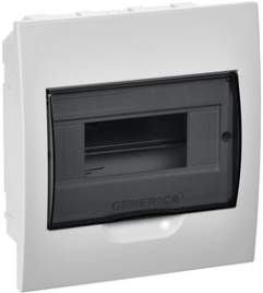Бокс ЩРВ-П-8 мод. встраив. пластик IP41 GENERICA MKP12-V-08-41-G