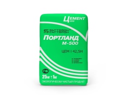 Цемент М-500 ДО 25 кг. Воронеж (зеленый мешок)