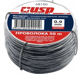 Проволока вязальная оцинкованная 0,9 мм х 50 м (68150)