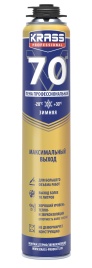 Пена монтажная KRASS Professional V70 проф зима 0,89л 