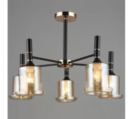 Люстра  A3802/5 черный/золото Е27