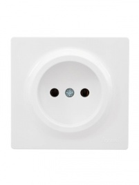 Lezard Розетка o/у 1гн. б/з белый  LETO 752-0200-121В