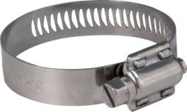Хомут обжимной просечной, ширина 12,7 мм, нерж. сталь 78-101 мм. (99316т)