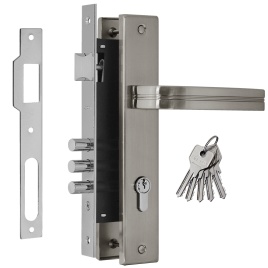 Замок врезной 106-85М (матовый никель) 45 мм