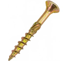 Саморез конструкционный потай 3,5х30 желтый цинк