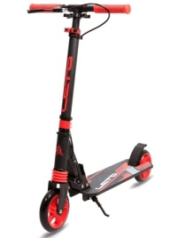 Самокат складной LETO алюм, 145 мм, передний амортизатор, ручной тормоз, RED