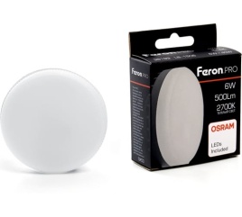 *Feron.PRO LB-1506 Лампа светодиодная 6W 500Lm GX53 2700K OSRAM LED