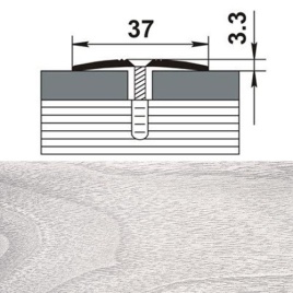 Профиль стыкоперекрывающий  А5 106 Ясень белый  ПС 03.1350.106