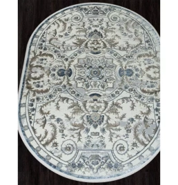Ковер SAHARA 1.6*2.3 00765A Oval D.Blue FDY/Cream HB Турция