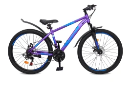 Велосипед 26" LETO FOX, сталь, рама 16", 21-ск, фиол/син С26013