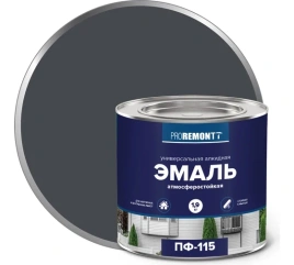 Эмаль ПФ-115 PROREMONTT Графит RAL7024 1,9 кг