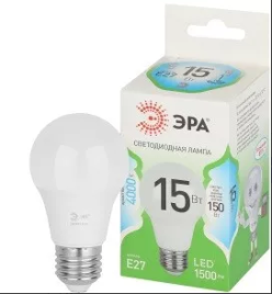 АКЦИЯ Лампа светодиодная А60 15Вт Е27 4000К GREN LINE