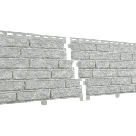 Сайдинг "Стоун-Хаус" КВАРЦИТ светло-серый 0,250х2м