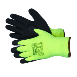 Теплые зимние перчатки из 100% акрила зеленого цвета со вспен. латексным пок. р.12 (ХХХL)GM-1009L-12