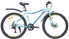 Велосипед 26" AVENGER F260DW зеленый/фиолетовый 17,5"