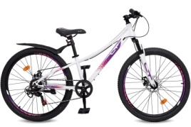 Велосипед 26" LTBIKE ALPHA, сталь, рама 12", 7-ск, бел/фиол С26021