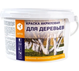 Краска акриловая APIS для деревьев белая 3кг