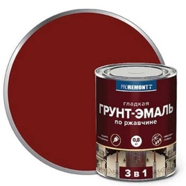 Грунт-эмаль 3 в 1 PROREMONTT красно-коричневая 0,8 кг.