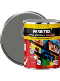 FARBITEX Эмаль алкидная ПФ-115 графит 7024 0,4кг