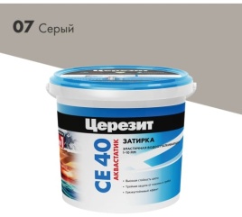 CERESIT Затирка эл. водоотталкивающая  с противогриб.эф. для швов до 10 мм СЕ40 (серая)