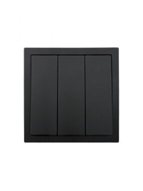 Lezard Выключатель СП 3кл черный бархат ZIMA 704-4288-109QC