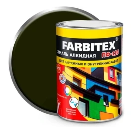 FARBITEX Эмаль алкидная ПФ-115 хаки 0,8кг