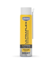 Пена монтажная KRASS ULTRAFLEX  Shortl  всесезонная 0,35л (Россия)
