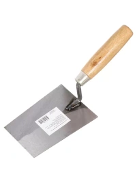 Мастерок трапеция, 140 мм, укоятка дерево, 12 мм, (333961)