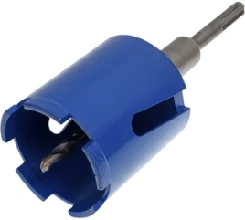 Коронка кольцевая по бетону алмазная безударная в сборе, SDS-PLUS, 5 зубьев, 68 мм. (33472М)