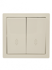 Lezard Выключатель о/у 2-х кл проходной крем LETO 752-0300-106