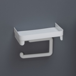 Держатель д/туалет. с полкой С062 белый