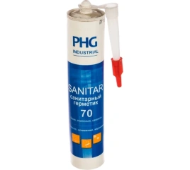 Герметик PHG Industrial Sanitar силиконовый санитарный Белый 280мл 448748 (24шт/кор)