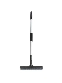 Швабра-окномойка губка, поролон-сетка, резина, 100х20 см, серная, телес. ручка, М.Искустница (215352