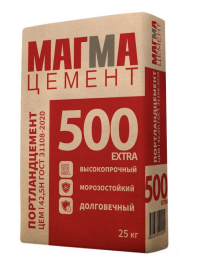Портландцемент М500 Д-0 МАГМА (рес. Мордовия) 25 кг.