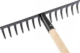 Грабли стальные 2мм 14 зубьев с ЧЕРЕНКОМ