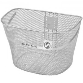 Велокорзина передняя JL-044-2 серебристая для 28"  (77007136)