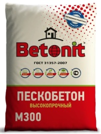 Цементно-песчаная смесь"Бетонит Премиум М300 + пластичная с фиброй" 25кг