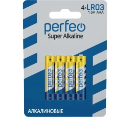 Эл.питания Perfeo LR03 Super Alkaline AAA (бл.4шт)