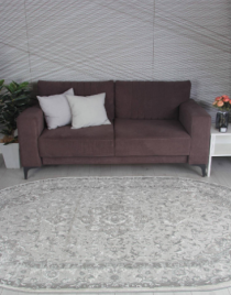 Ковер ARMINA 1.6*2.3 GA075G oval Grey/Grey Турция