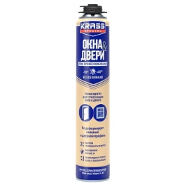 Пена монтажная KRASS Special для окон и дверей пистолетная Всесезонная РБ 0,75 л